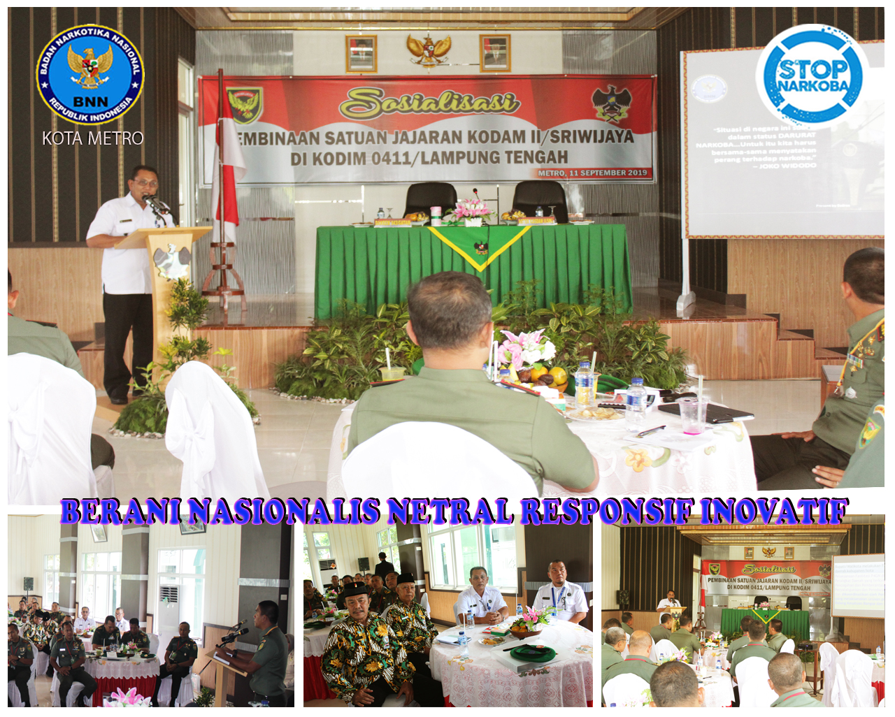 BNN KOTA METRO SOSIALISASI P4GN JAJARAN KODAM II/SRIWIJAYA DI KODIM 0411/LAMPUNG TENGAH BNN KOTA METRO SOSIALISASI P4GN JAJARAN KODAM II/SRIWIJAYA DI KODIM 0411/LAMPUNG TENGAH