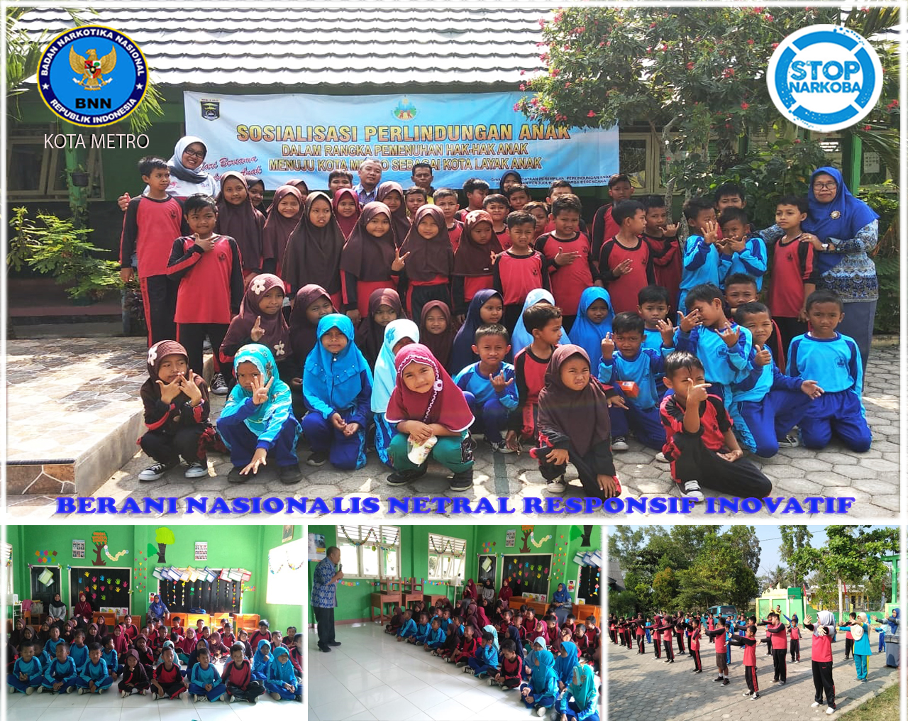Tim Pendamping Kegiatan Roadshow Perlindungan Anak Ke Sekolah SDN 4 Metro Selatan
