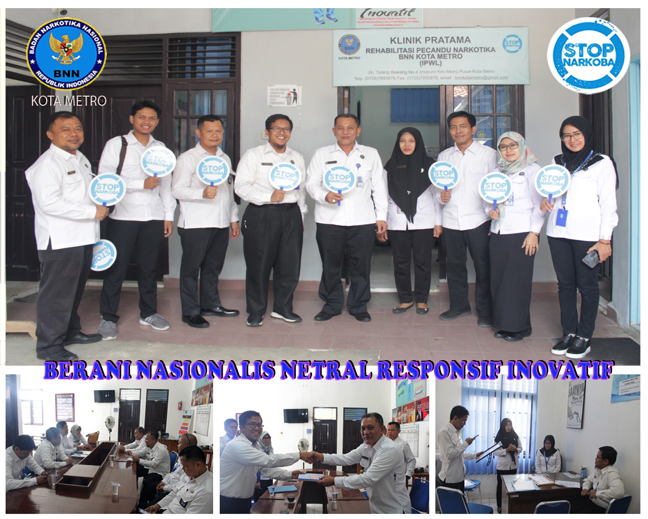 MONITORING DAN EVALUASi KLINIK PRATAMA BNN KOTA METRO TAHUN 2019 MONITORING DAN EVALUASi KLINIK PRATAMA BNN KOTA METRO TAHUN 2019