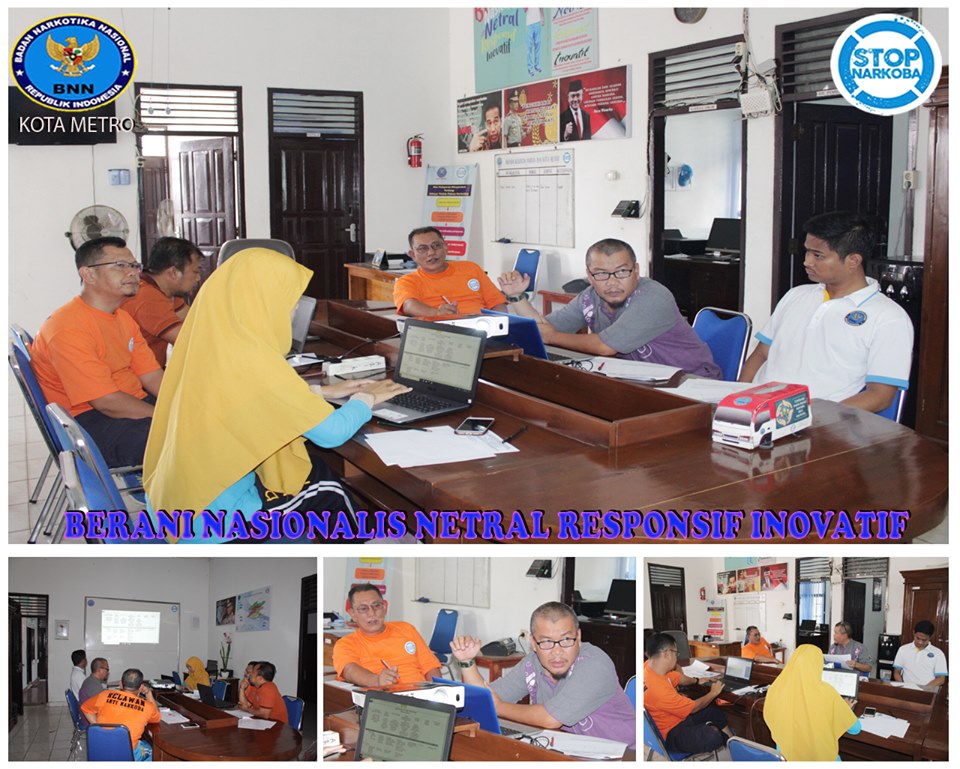 RAPAT INTERNAL PEMETAAN TITIK RAWAN GRATIFIKASI DAN SUPERVISI AREA PERUBAHAN PMPRB BNN KOTA METRO TAHUN 2019