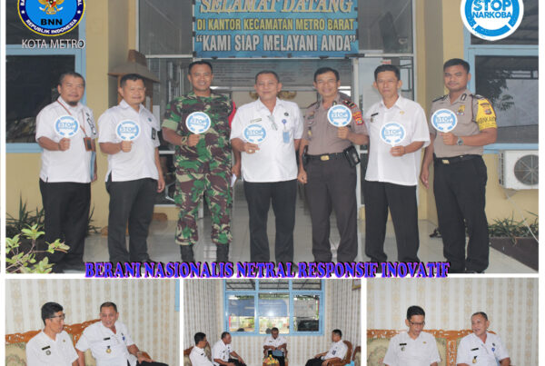 BNN KOTA METRO MELAKUKAN KOORDINASI P4GN DENGAN KECAMATAN METRO BARAT