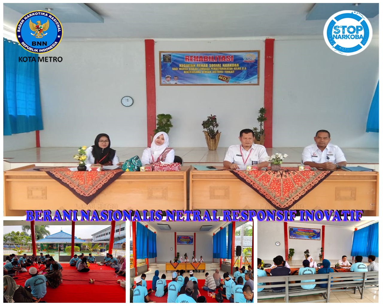 BNN KOTA METRO MELAKSANAKAN KEGIATAN PROGRAM REHABILITASI TAHANAN LAPAS METRO