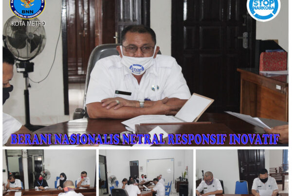 09 JUNI 2020, RAPAT STAF DI LINGKUNGAN BNN KOTA METRO