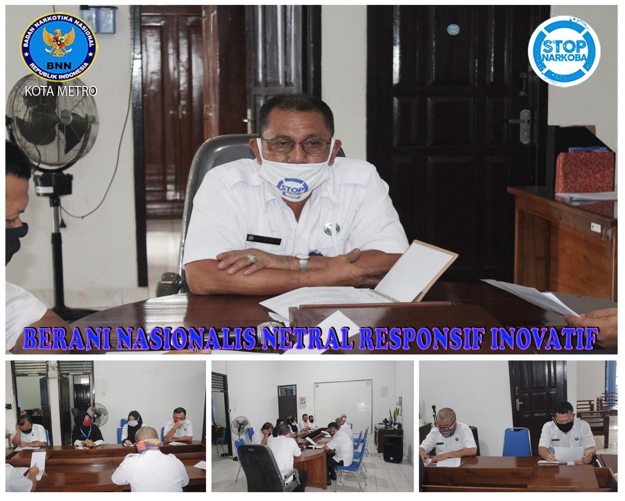 09 JUNI 2020, RAPAT STAF DI LINGKUNGAN BNN KOTA METRO