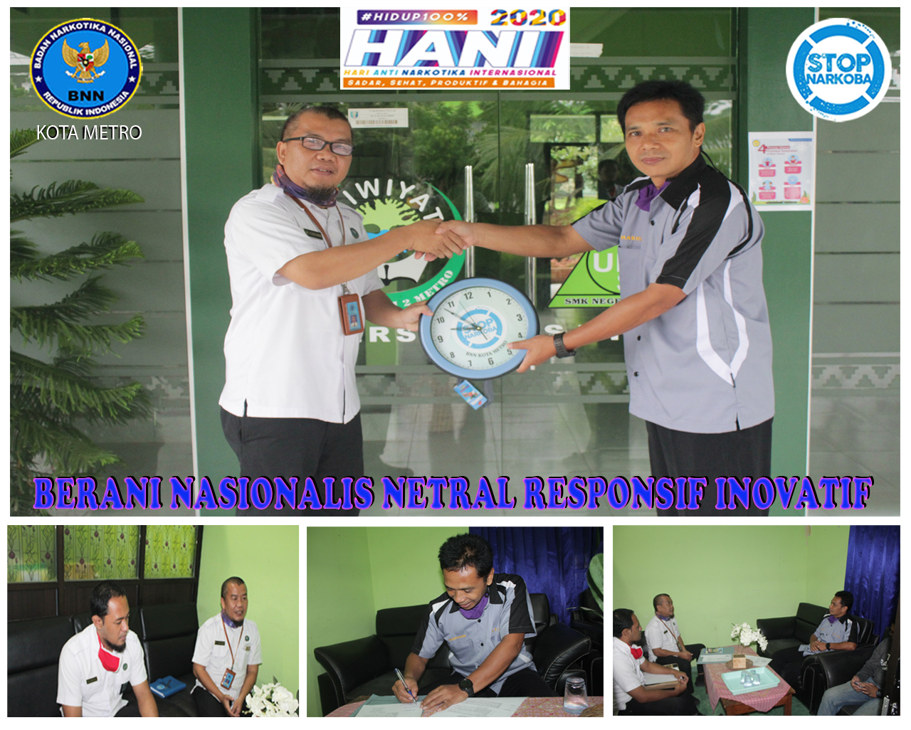 7 Juli 2020, BNNK Metro Melakukan Koordinasi Advokasi dgn SMK Negeri 2 Metro