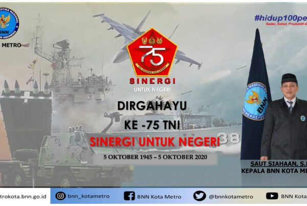 BNN Kota Meto Mengucapkan DIRGAHAYU KE-75 TNI