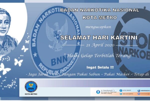 BNN Kota Metro mengucapkan Selamat Hari Kartini