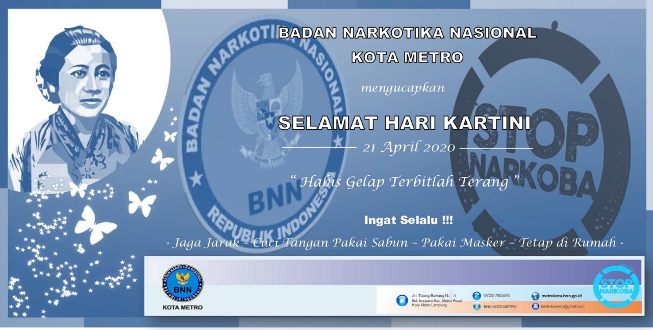 BNN Kota Metro mengucapkan Selamat Hari Kartini