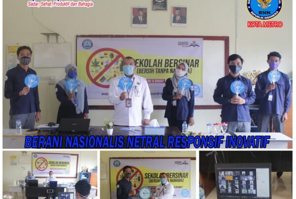 28 September 2020, BNN Kota Metro Melakukan Diseminfo P4GN Secara Daring di Cahaya Bangsa