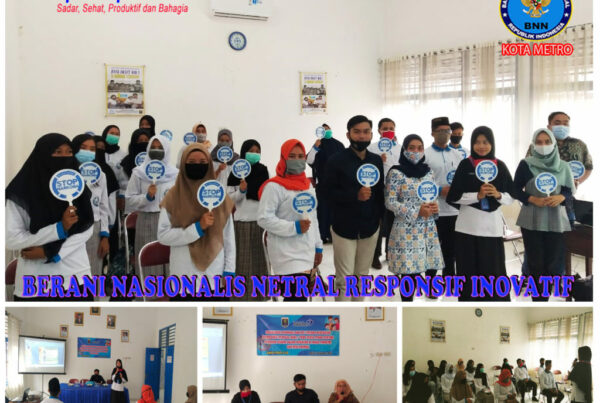 BNN Kota Metro Melakukan Sosialisasi P4GN di Temu PIK Remaja/Mahasiswa Tahun 2020