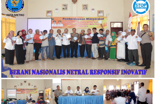 BNN Kota Metro Sosialisasi P4GN Kelurahan Tejoagung Kota Metro