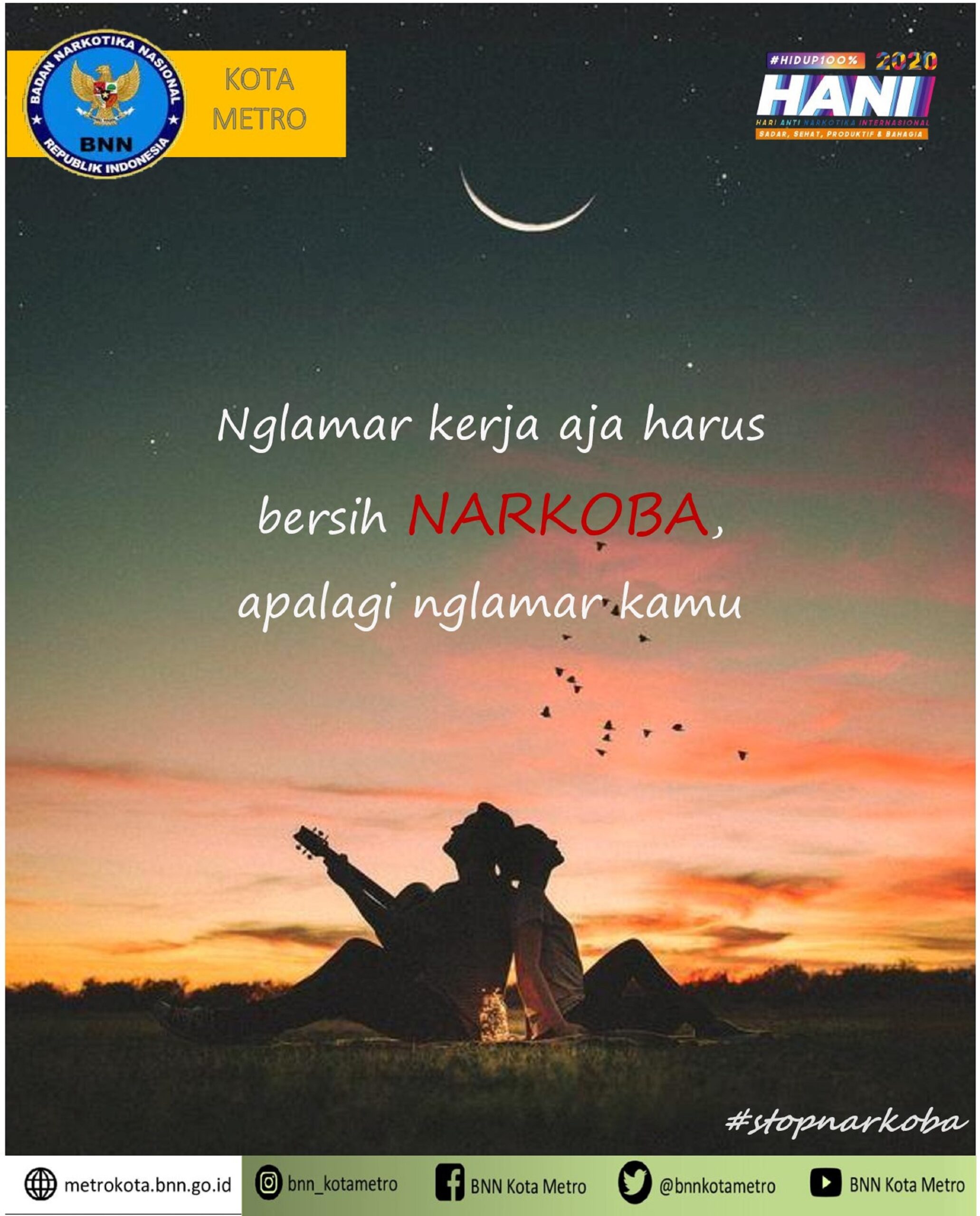 Nglamar Kerja aja Harus Bersih Narkoba, Apalagi Nglamar Kamu