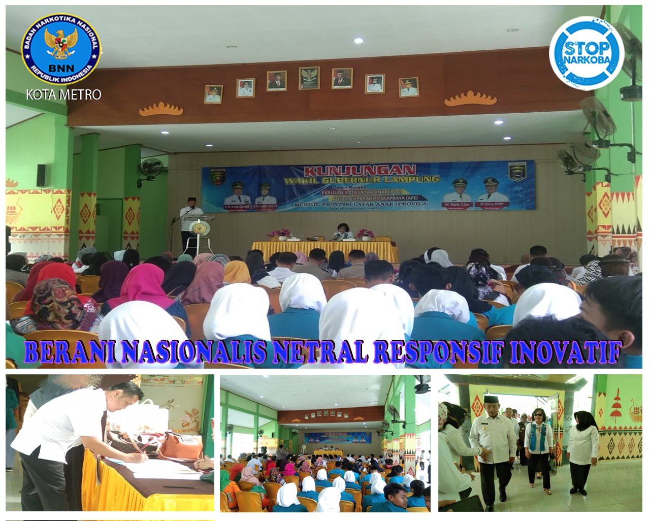 BNN Kota Metro Mengadiri Roadshow Wakil Gubernur Lampung di Kota Metro