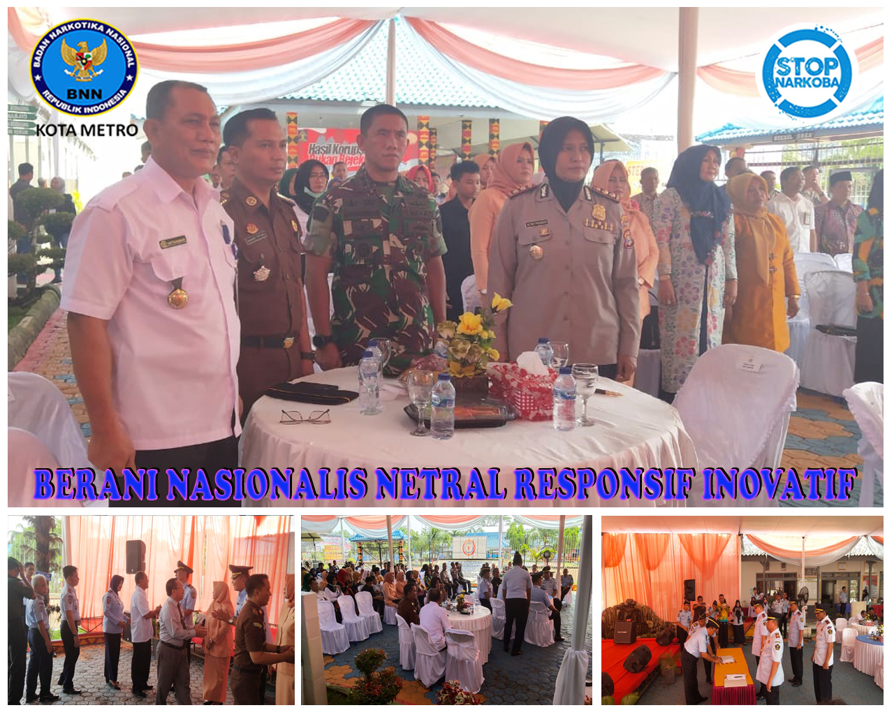 Kepala BNN Kota Metro Menghadiri Serah Terima Jabatan Kalapas Metro dan Kepala Rupbasan Metro