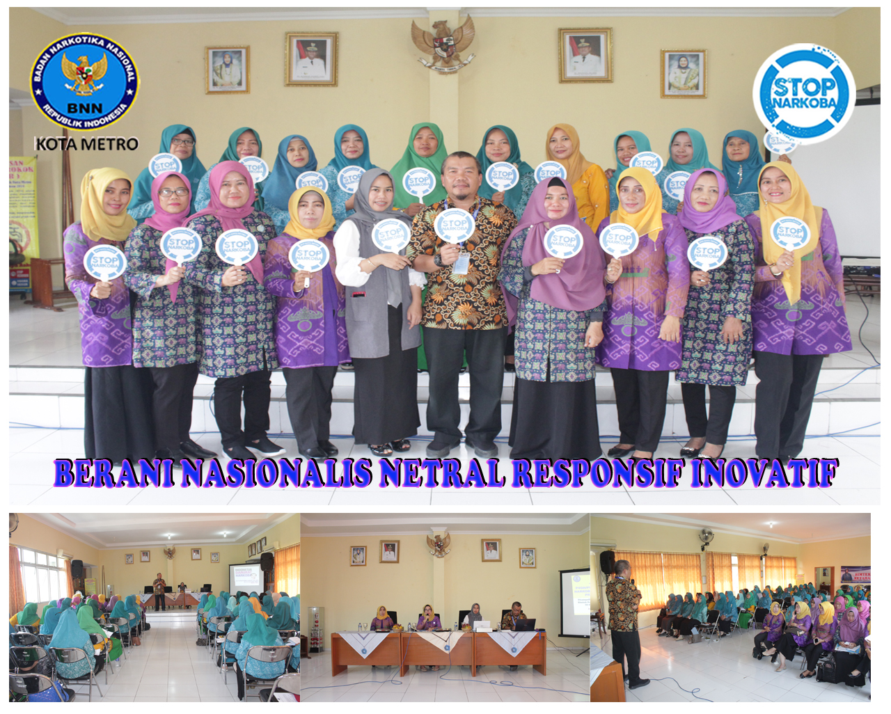 BNN Kota Metro Sosialisasi P4GN TP PKK Kota Metro