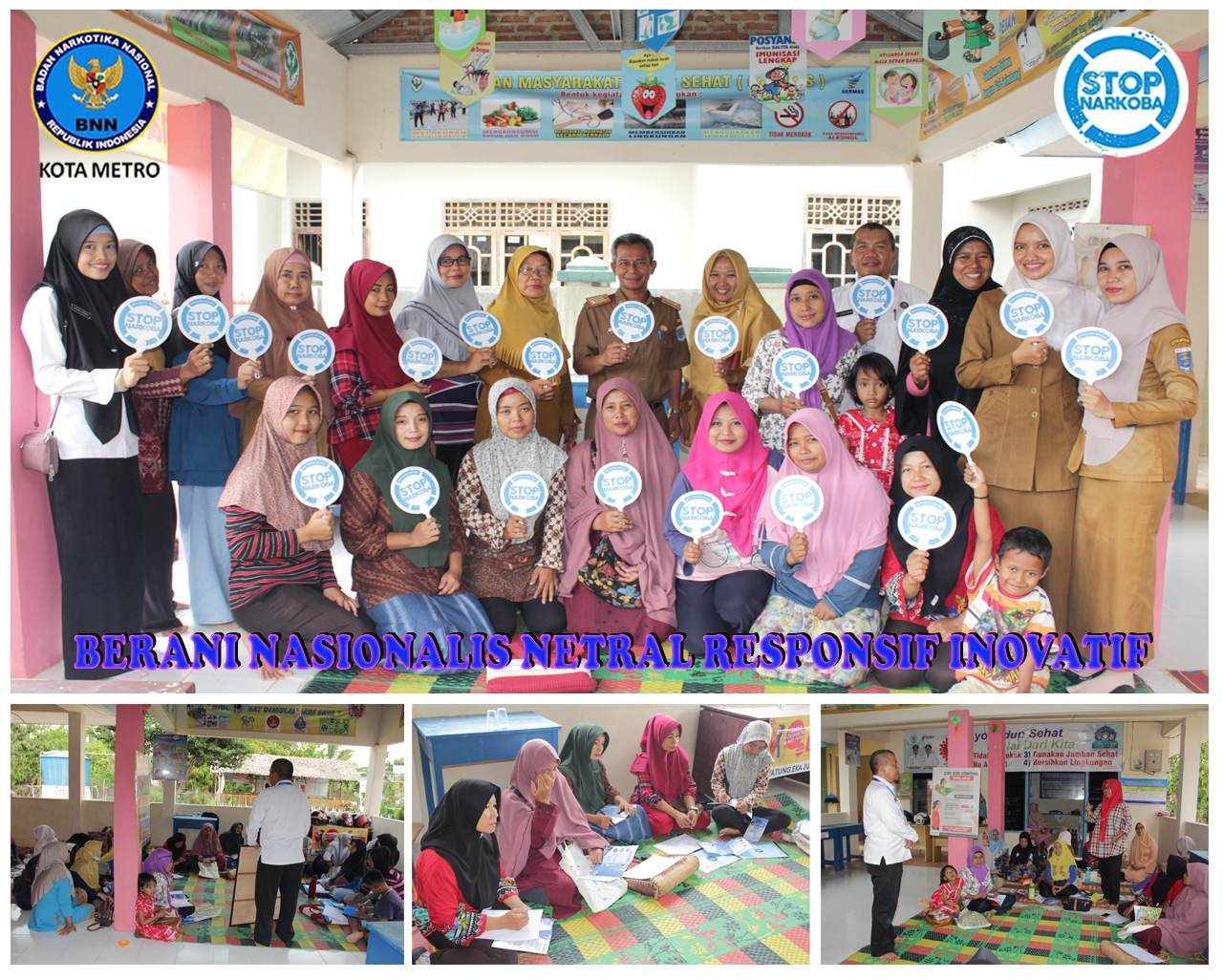 BNN Kota Metro Sosialisasi P4GN RW 05 Kel. Ganjar Asri