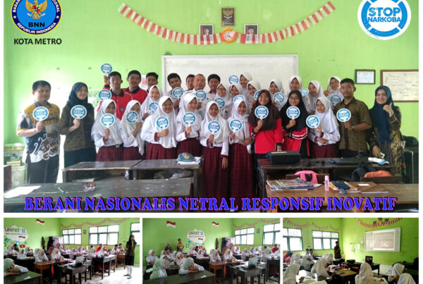 BNN Kota Metro Sosialisasi P4GN Duta Anti Narkoba SMAN 5 Metro