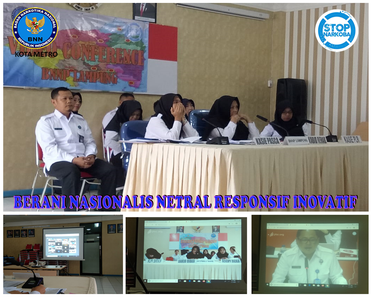 BNN Kota Metro Video confrence Direktur Pascarehabilitasi BNN RI