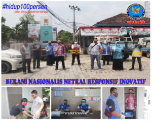 BNN Kota Metro Melaksanakan Sosialisasi P4GN dan Tes Urine Bagi Pegawai PT Haleyora Power Area Metro