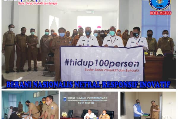 BNN Kota Metro Sosialisasi P4GN Test Urine Inspektorat Kota Metro