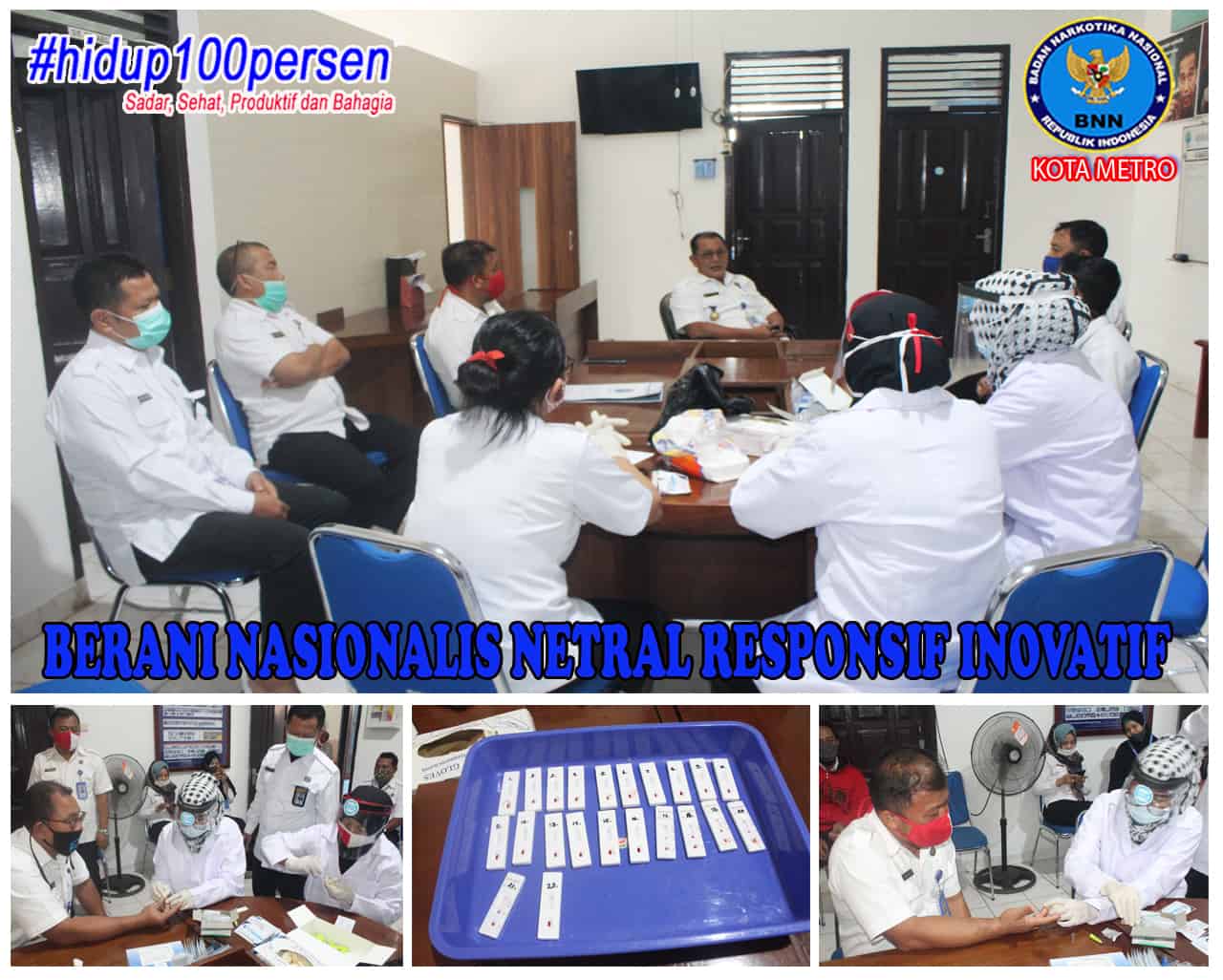 RAPID TES COVID-19 BAGI PEGAWAI BNN KOTA METRO