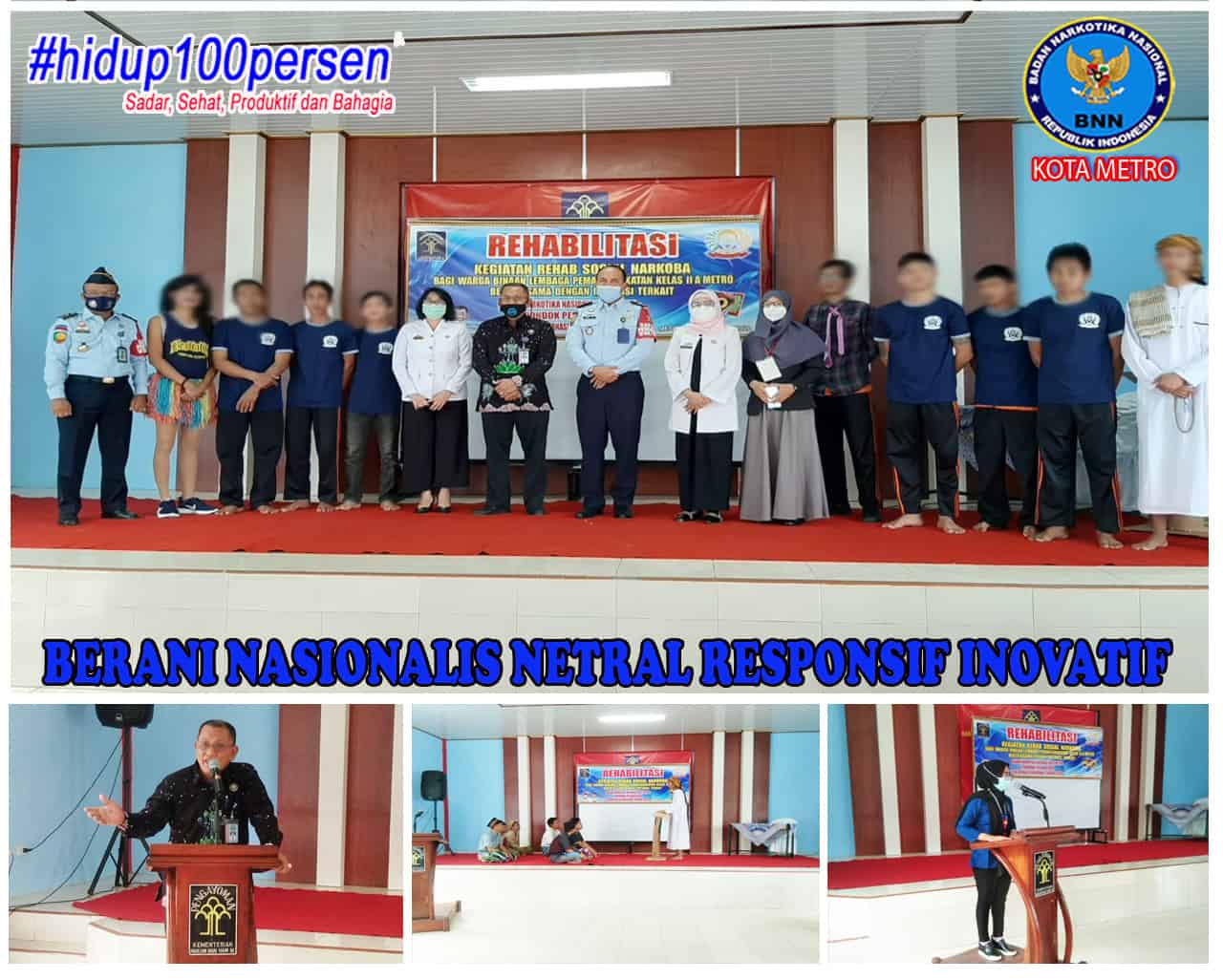 BNN Kota Metro Penutupan Giat Rehab Sosial Di Lapas Metro BNN Kota Metro Penutupan Giat Rehab Sosial Di Lapas Metro