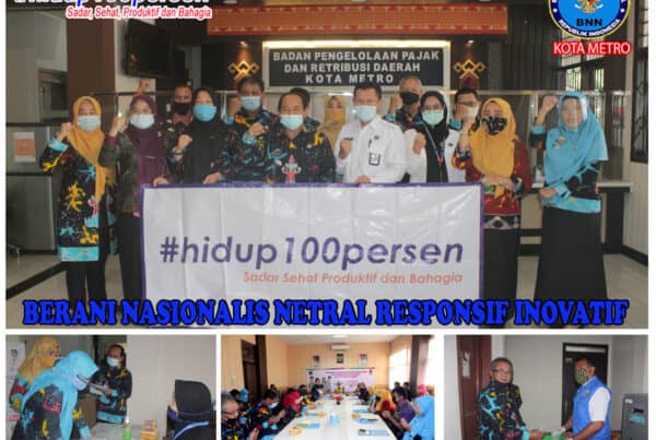 BNN Kota Metro Sosialisasi P4GN + Test Urine di BPPRD Kota Metro
