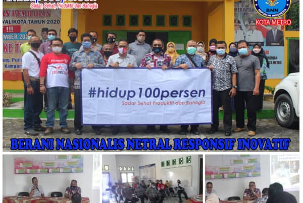 BNN Kota Metro Sosialisasi P4GN + Test Urine di KESBANGPOL Kota Metro