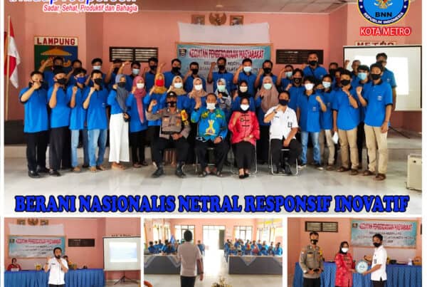 BNN Kota Metro Diseminfo P4GN di Kelurahan Rejomulyo