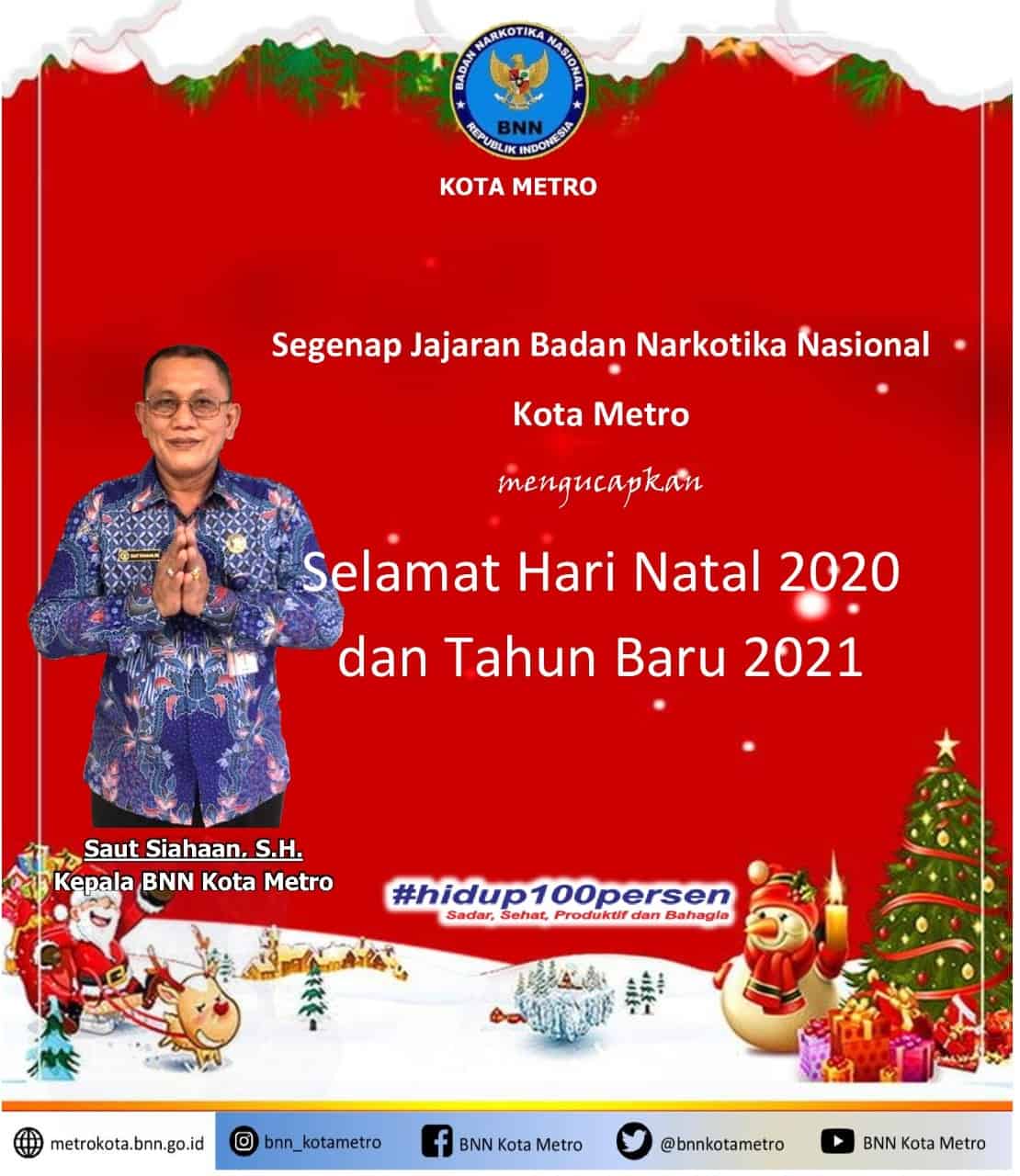 BNN Kota Metro mengucapkan Hari Natal 2020 dan Tahun Baru 2021