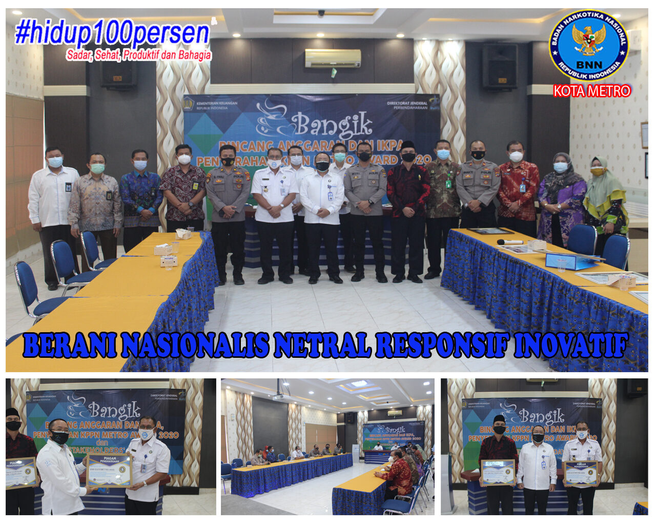 BNN Kota Metro Menerima Penghargaan dari KPPN Metro