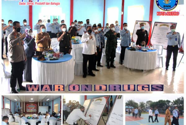 BNN Kota Metro Menjadi Saksi Deklarasi Janji Kinerja LP 2.A Metro