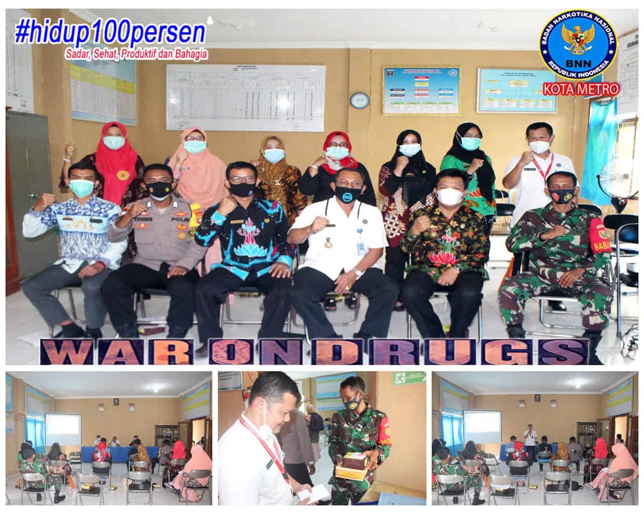 BNN Kota Metro Rapat Koordinasi IBM di Kel. Iringmulyo