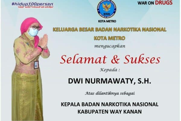 BNN Kota Metro Mengucapkan Selamat dan Sukses kepada Kepala BNN Kab. Way Kanan yang Baru