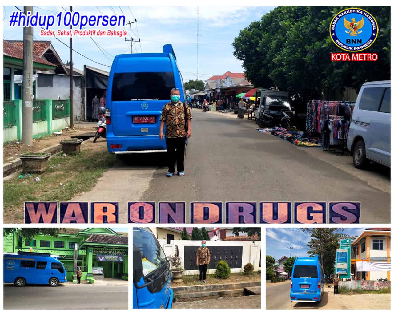 BNN Kota Metro Mengadakan KIE P4GN Keliling di Wilayah Kel. Purwosari