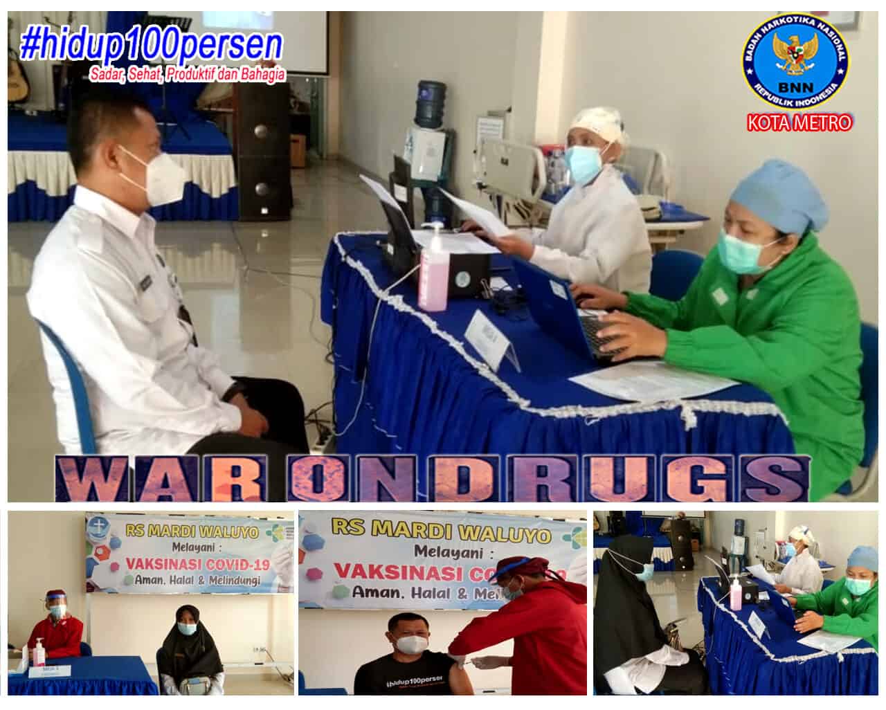 VAKSINASI COVID 19 PEGAWAI BNN KOTA METRO