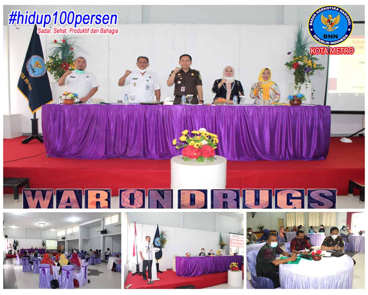 BNN KOTA METRO MELAKUKAN RAKER PROGRAM P2M ANTI NARKOBA