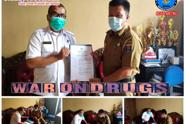 BNN Kota Metro Melakukan Koordinasi P4GN dengan Lurah Iringmulyo
