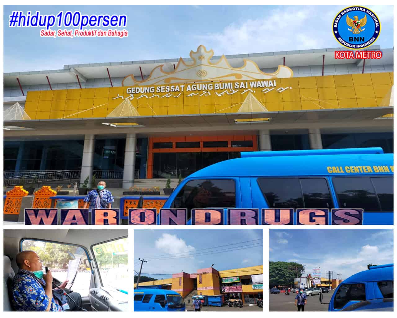 BNN Kota Metro Melakukan Penyuluhan P4GN Keliling di Wilayah Imopuro