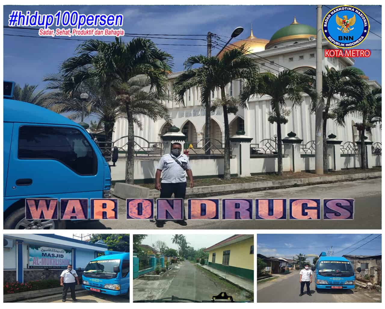 BNN Kota Metro Melakukan KIE P4GN Keliling di Wilayah Kel. Ganjar Agung
