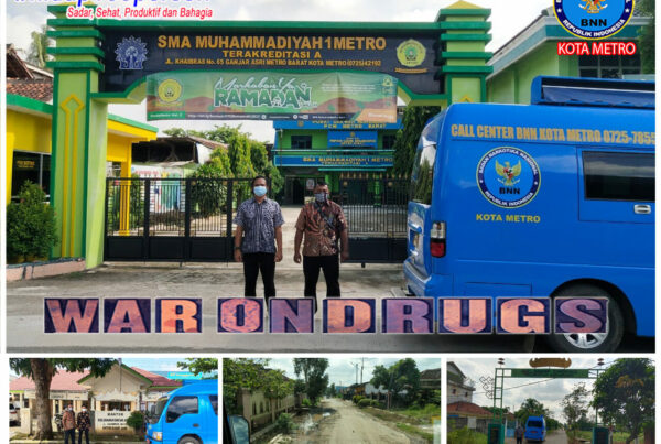 BNN Kota Metro Melakukan KIE P4GN Keliling di Wilayah Kel. Ganjar Asri