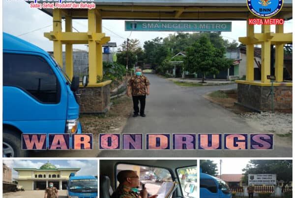 BNN Kota Metro Melakukan KIE P4GN Keliling di Wilayah Kel Banjarsari