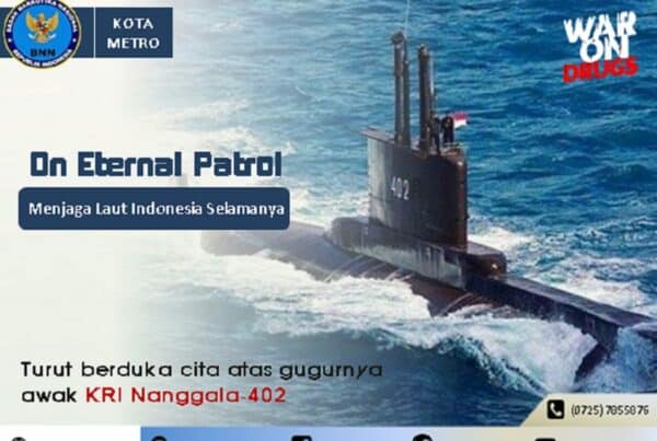 BNN Kota Metro Mengucapkan Turut Berduka Cita atas Gugurnya Awak KRI Nanggala-402