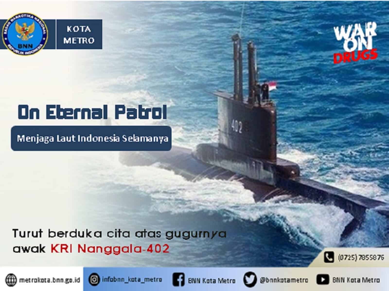 BNN Kota Metro Mengucapkan Turut Berduka Cita atas Gugurnya Awak KRI Nanggala-402