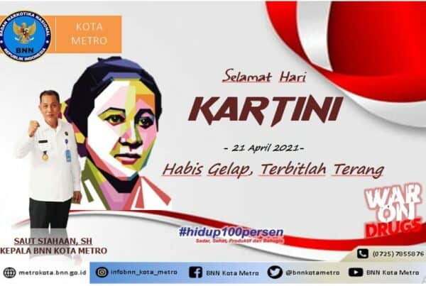 BNN Kota Metro Mengucapkan Selamat Hari Kartini