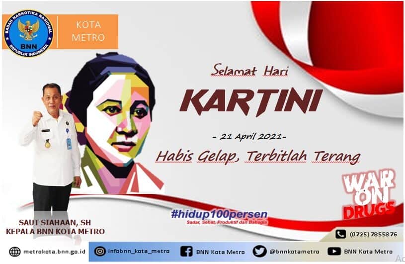 BNN Kota Metro Mengucapkan Selamat Hari Kartini