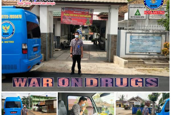 BNN Kota Metro Melakukan KIE P4GN Keliling di Wilayah Kel Yosorejo