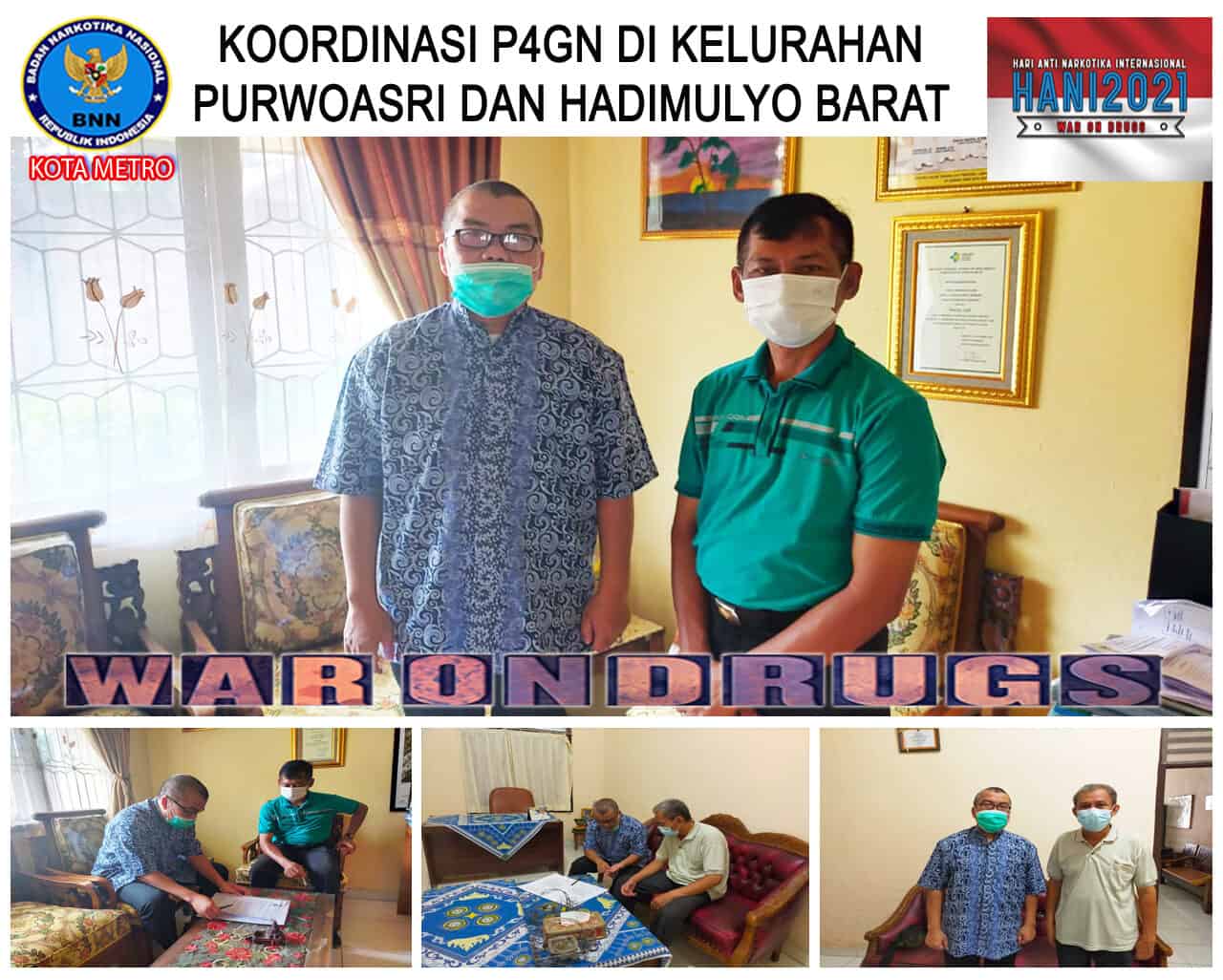 BNN KOTA METRO MELAKUKAN KOORDINASI P4GN DI KELURAHAN BERSINAR BNN KOTA METRO MELAKUKAN KOORDINASI P4GN DI KELURAHAN BERSINAR