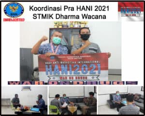 BNN Kota Metro Koordinasi Pra HANI dengsn STMIK Dharma Wacana dan Kepala Lapas Metro