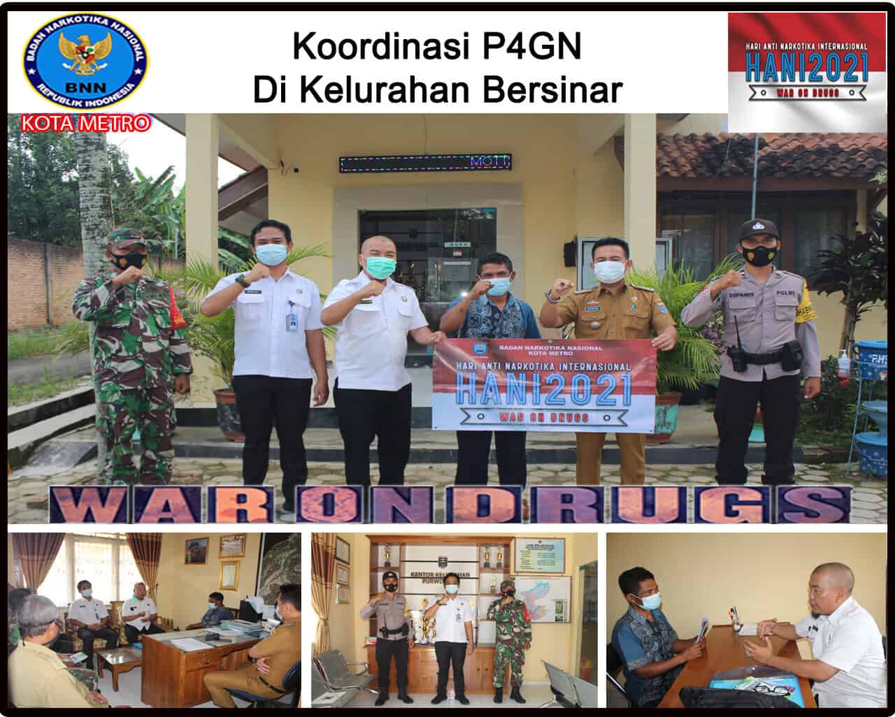 BNN Kota Metro Melakukan Koordinasi Program Dayamas P4GN di Kelurahan Bersinar Konsep Otomatis